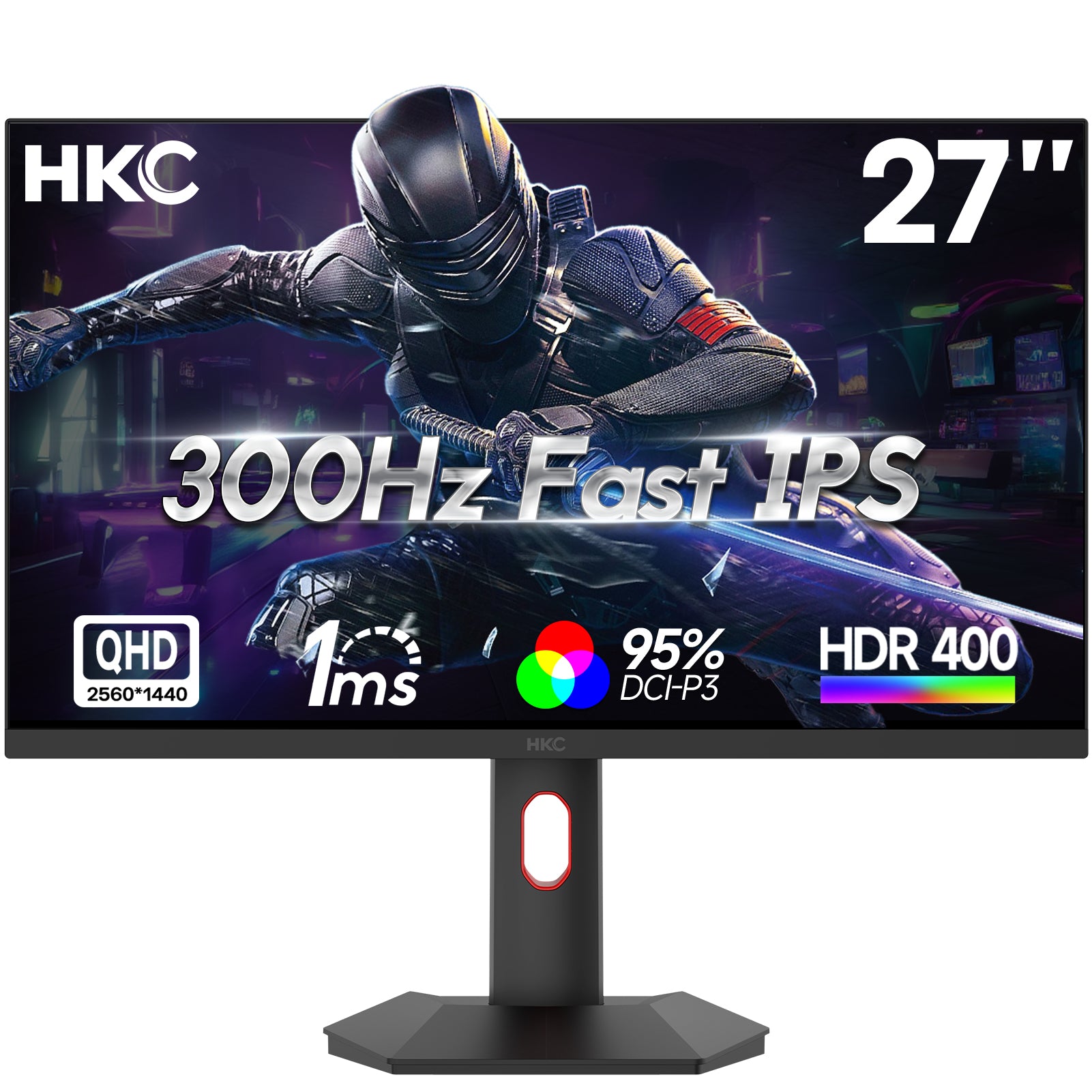 HKC G27H4P 27” QHD Gaming Monitor | 300Hz (OC 320Hz), Fast IPS, HDR400 ...