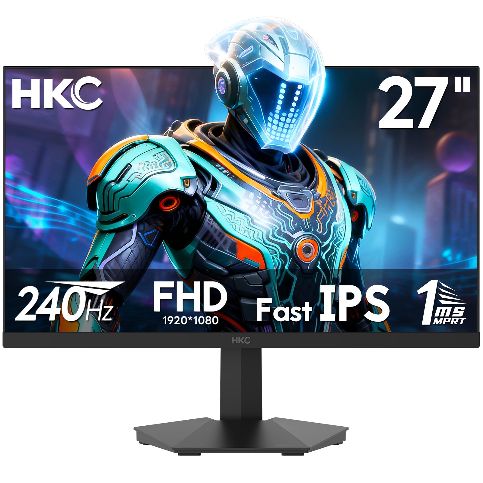 Hkc Ad HKC G27H3D 27” FHD Gaming Monitor | 240Hz Fast IPS, HDR400, Low Blue L ...